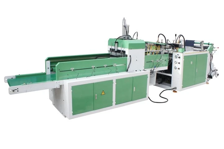 Macchina per la produzione di borse per magliette a linee singole completamente automatica